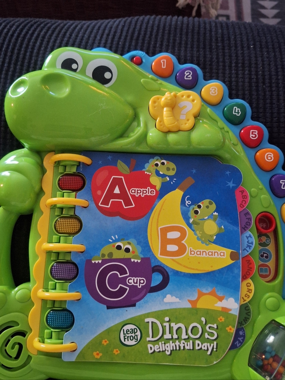 The LeapFrog Dino Friends Delightful Day Book is an educational electronic learn
